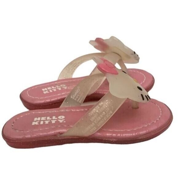 NEW Hello Kitty Pink Glitter Infant Girl Sandals Size 5 NIB - Picture 4 of 6